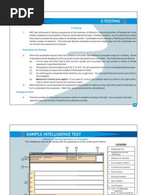Pakistan Air Force Test Sample Paper
