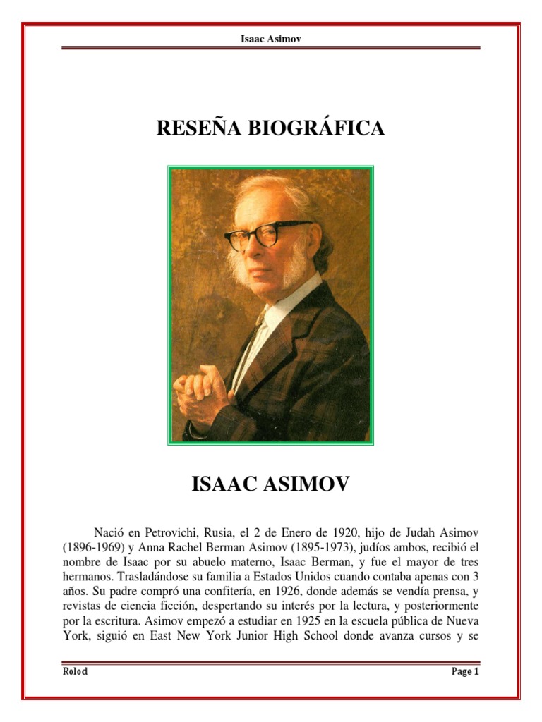 Isaac Asimov PDF Isaac Asimov Universo de la Fundación