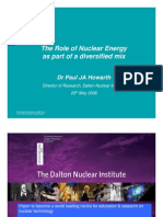 The Role of Nuclear Energy As Part of A Diversified Mix: DR Paul JA Howarth