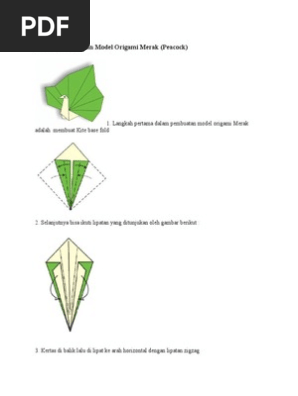 Diagram Pembuatan Model Origami Merak