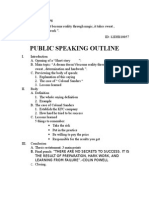 Public Speaking Outline