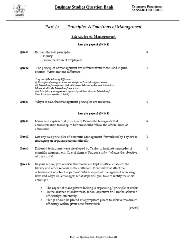 Chapter 2 - Principles of Management | PDF | Employment | Science