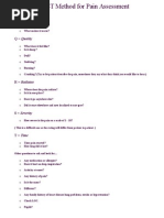 PQRST Pain Assessment Guide | PDF