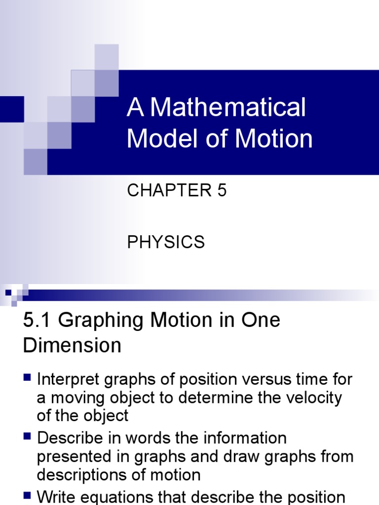 Mathematical Model of Motion Notes | PDF