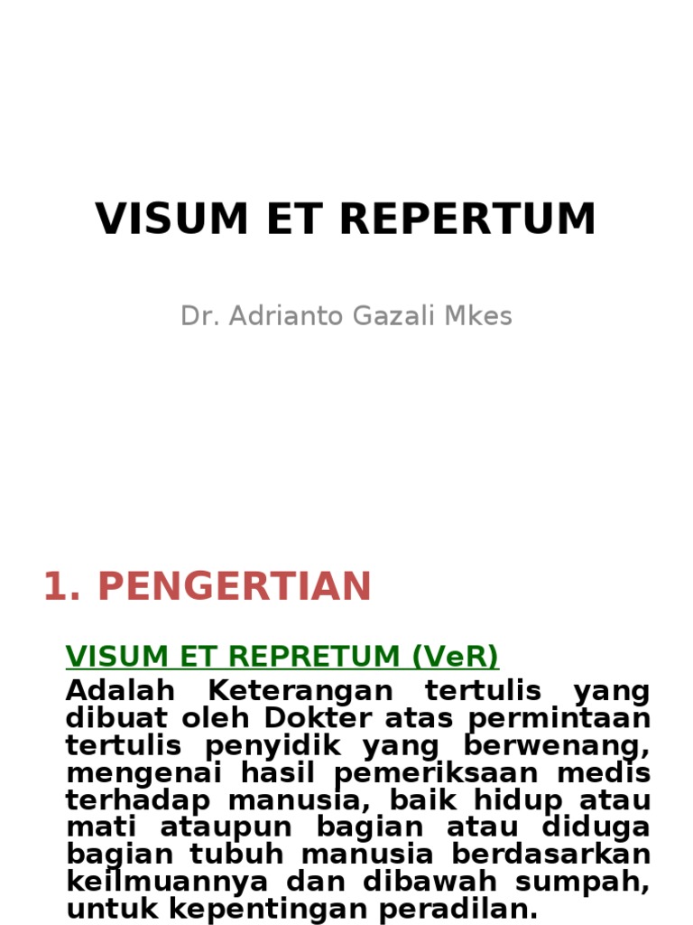 Visum Et Repertum
