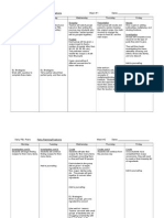 intervention weekly plan