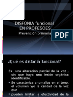 Disfonia Funcional en Profesores