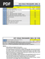 On Stage Programs (Will Be Conducted On 8 May) : Event Code