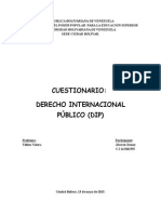 Cuestionario: Derecho Internacional Público (Dip)