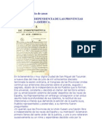 Acta de Independencia de Las Provincias Unidas Del Rio de La Plata