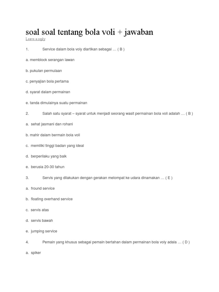 Soal Materi Warige