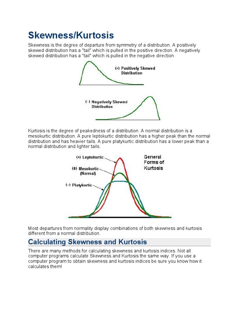 Skewness Kurtosis Skewness Scientific Method