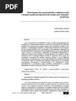 Abordagem Das Propriedades Coligativas Das Soluções Numa Perspectiva de Ensino Por Situação Problema