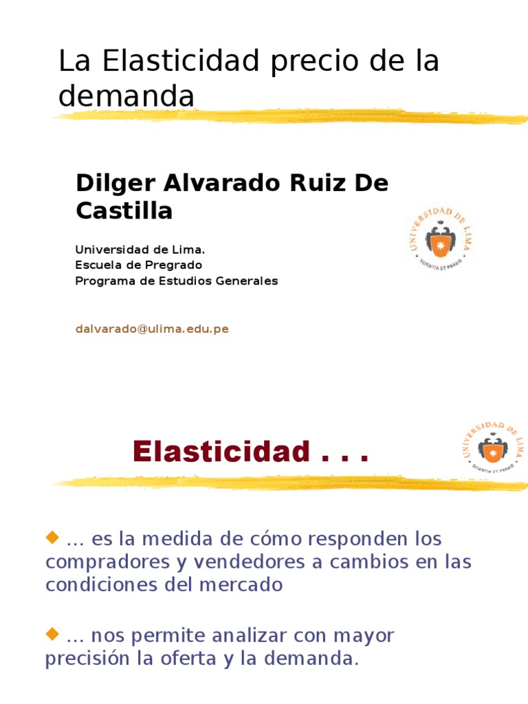 Elasticidad Precio de la Demanda | PDF | Elasticidad (economía) | La ...