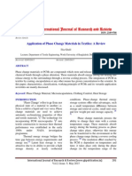 Application of Phase Change Materials in Textiles