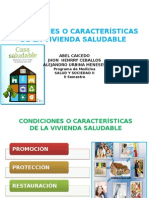 Condiciones o Caracteristicas de La Vivienda Saludable