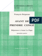 Brigneau François - Avant de Prendre Congé Réponses à Anne Le Pape (Première Partie)
