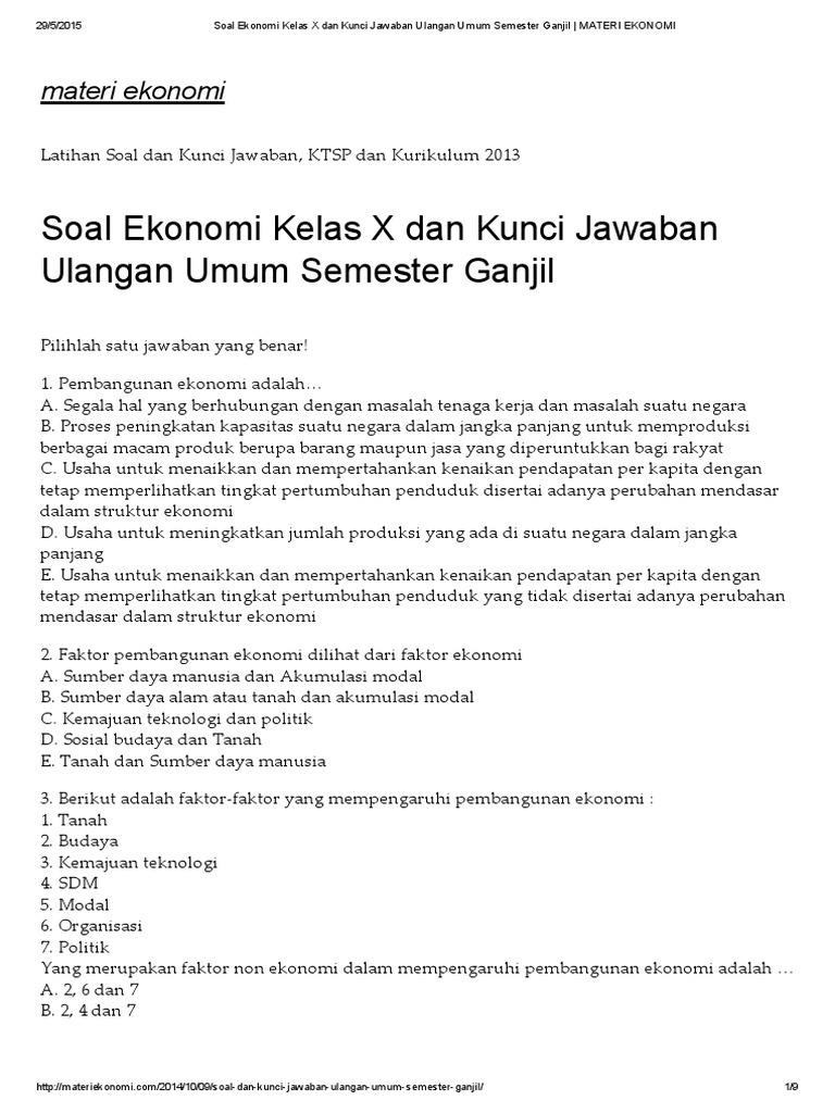 contoh soal essay kewirausahaan kelas 10 semester 1