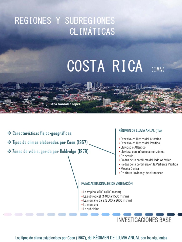 Regiones Climáticas de Costa Rica | PDF | Clima | Zona tropical