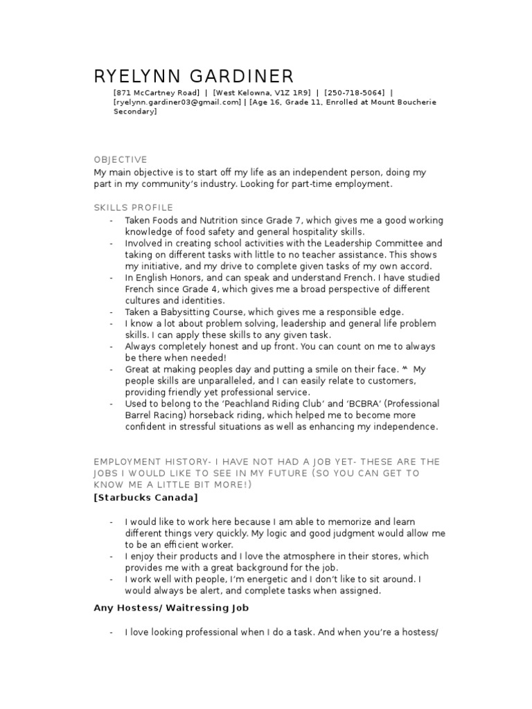 Ryelynns Resume 2015 New | PDF | Lifestyle