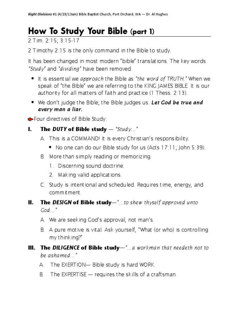 How To Study Bible Pt1 | PDF