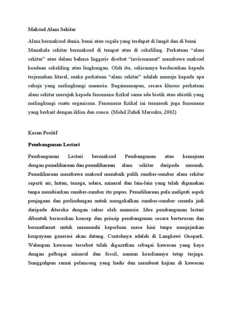 Maksud Alam Sekitar  PDF