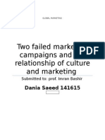 Two Failed Marketing Campaigns and The Relationship of Culture and Marketing