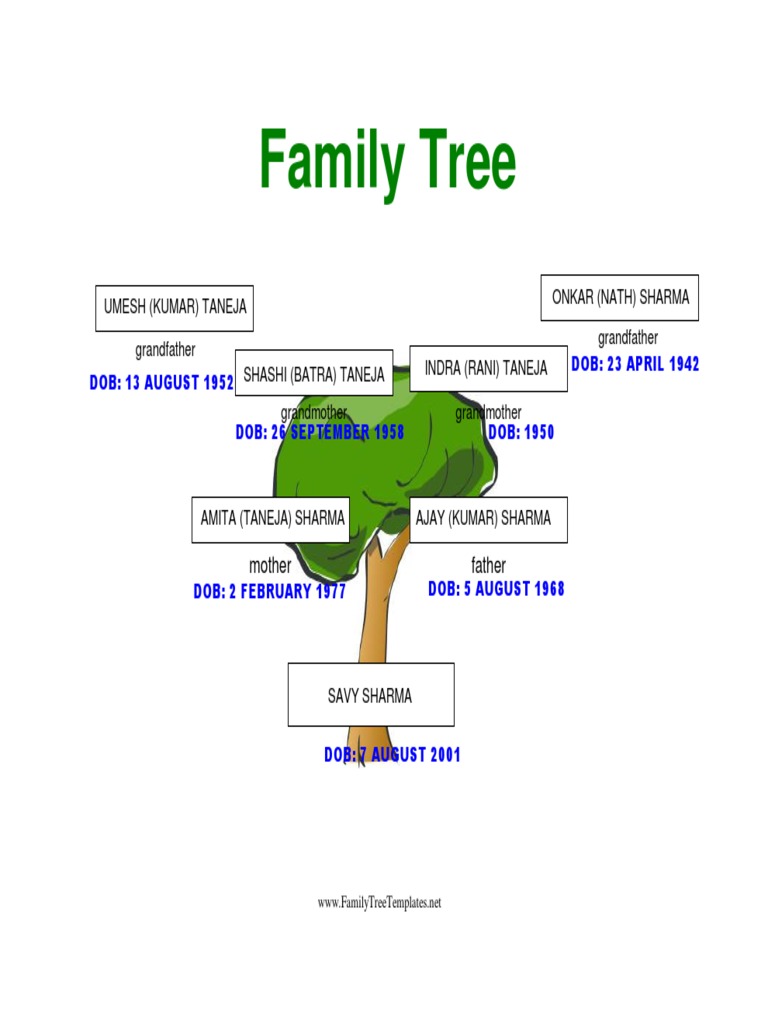 Family Tree Template Guide | PDF