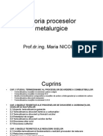 Teoria Proceselor Metalurgice: Prof - Dr.ing. Maria NICOLAE