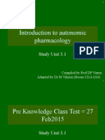 Introduction To Autonomic Pharmacology: Study Unit 3.1