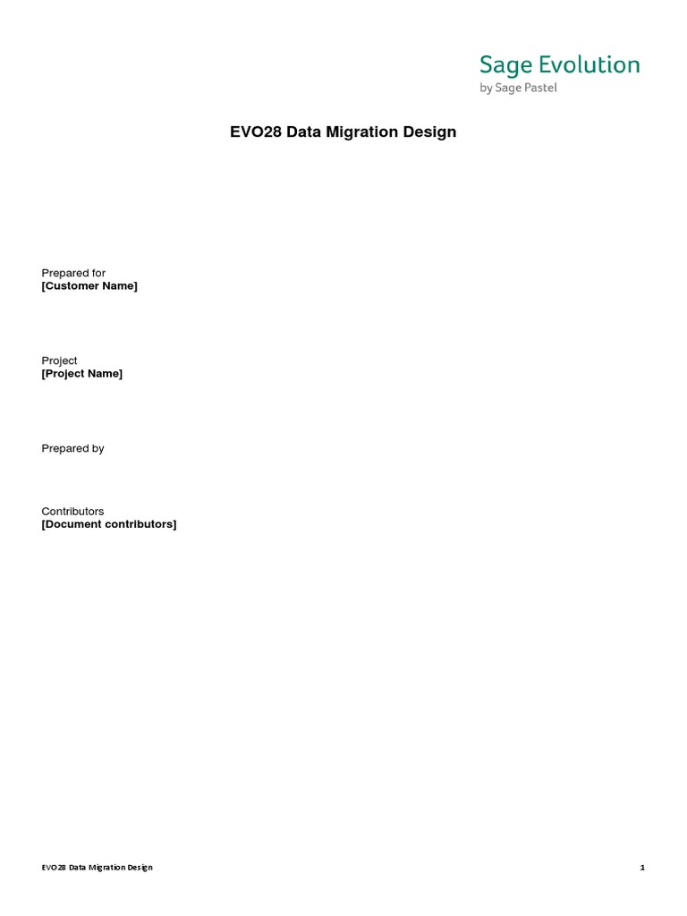 EVO28 Data Migration Assumptions | PDF | Specification (Technical ...