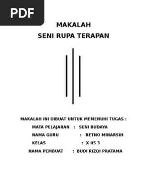 Makalah Seni Rupa Terapan Anisa Nursiah