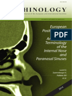 European Position Paper on the Anatomical Terminology of the Internal Nose and Paranasal Sinuses.