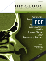 European Position Paper On The Anatomical Terminology of The Internal Nose and Paranasal Sinuses.