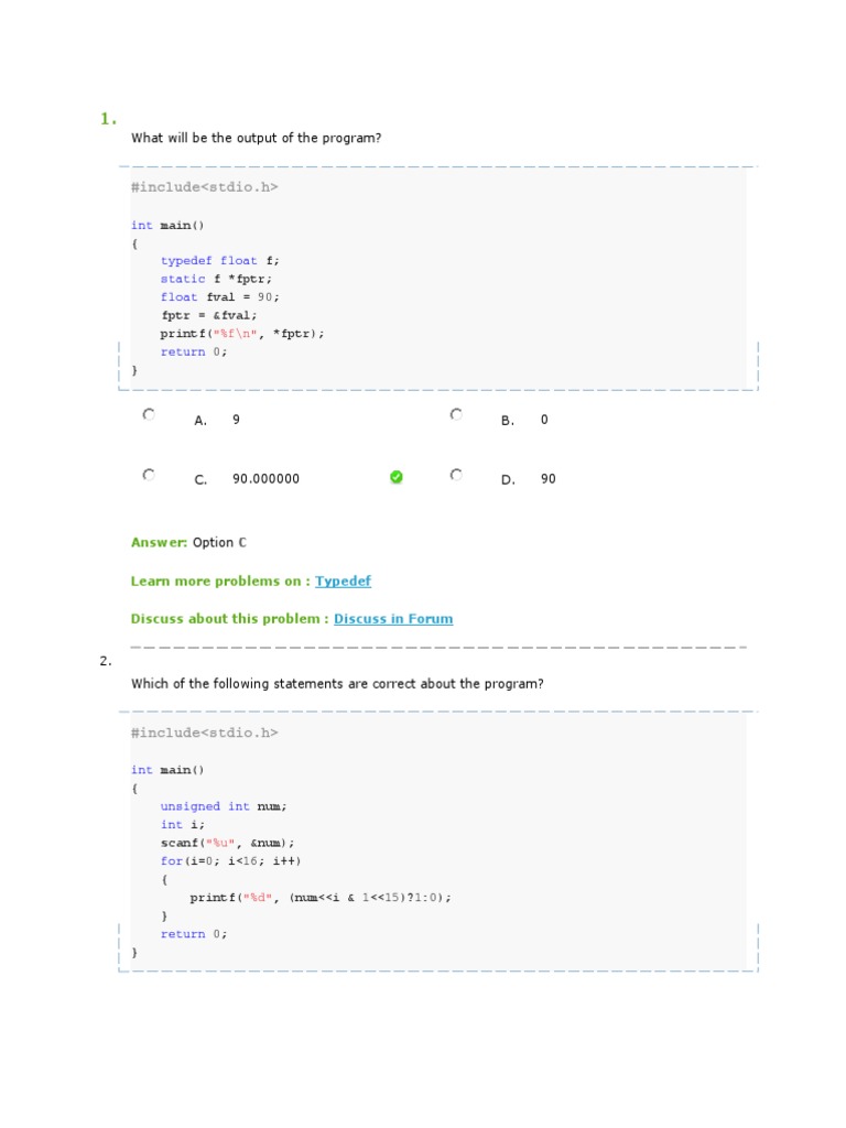 Understanding C Programming Fundamentals through Multiple Choice ...