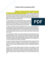 Balance Macroeconomico 2014 y Perspectivas 2015