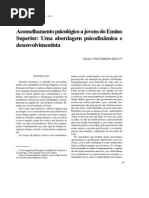 Aconselhamento Psicológico a Jovens Do Ensino Superior