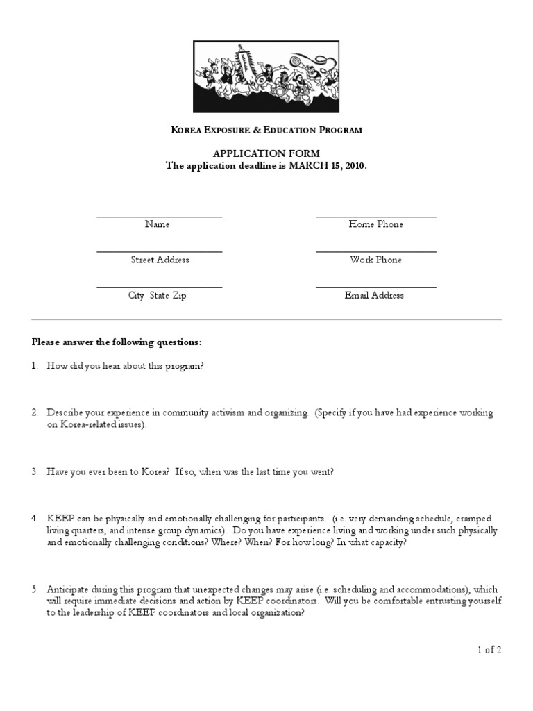 KEEP 2010 Application | PDF