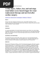 A Risk, Injury, Failure, Loss, and End-Stage Renal Failure Score-Based Trigger For Renal Replacement Therapy and Survival After Cardiac Surgery