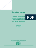 Irrigation Manual: Planning, Development Monitoring and Evaluation of Irrigated Agriculture With Farmer Participation