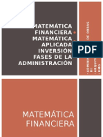 Admon Obras 3 - (Matematica Financiera, Matematica Aplicada, Inversion, Fases Admon)