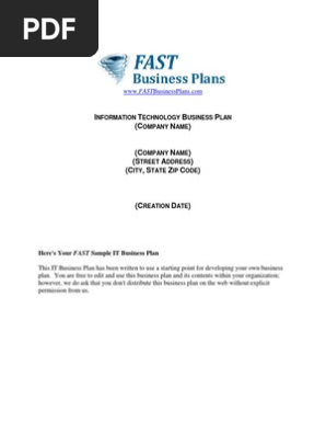 IT Business Plan
