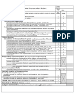 2015 Botball Presentation Rubric