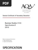 Download AQA GCSE Business Studies Specification B 2010 by sonicsonicboom SN26722188 doc pdf