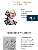 Constitucion Y Derechos Humanos Fiis Uni: - Tema: Derechos Polítcos - Expositor: Salutiniano Huamaní Huamaní