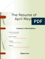 The Resume of April Meyer
