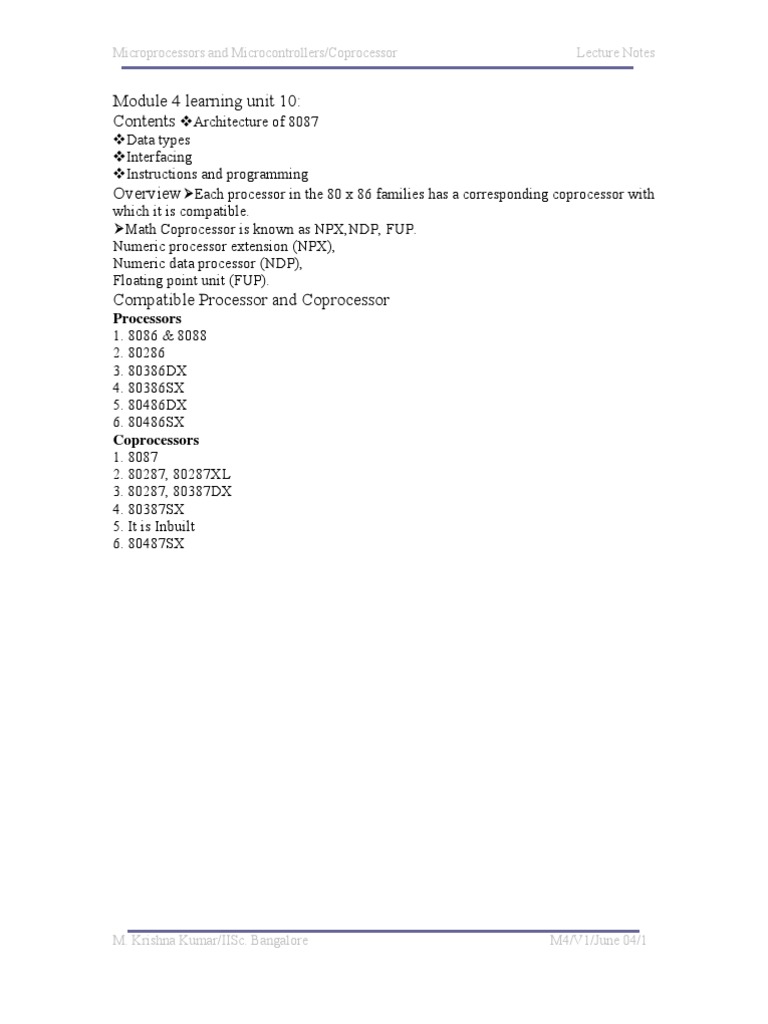 Microprocessor and Microcontroller Module 4 | PDF | Binary Coded ...