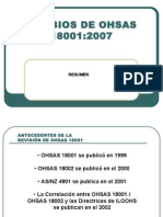 Cambios de Ohsas 18001- 2007