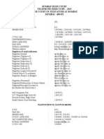 Bombay High Court Telephone Directory