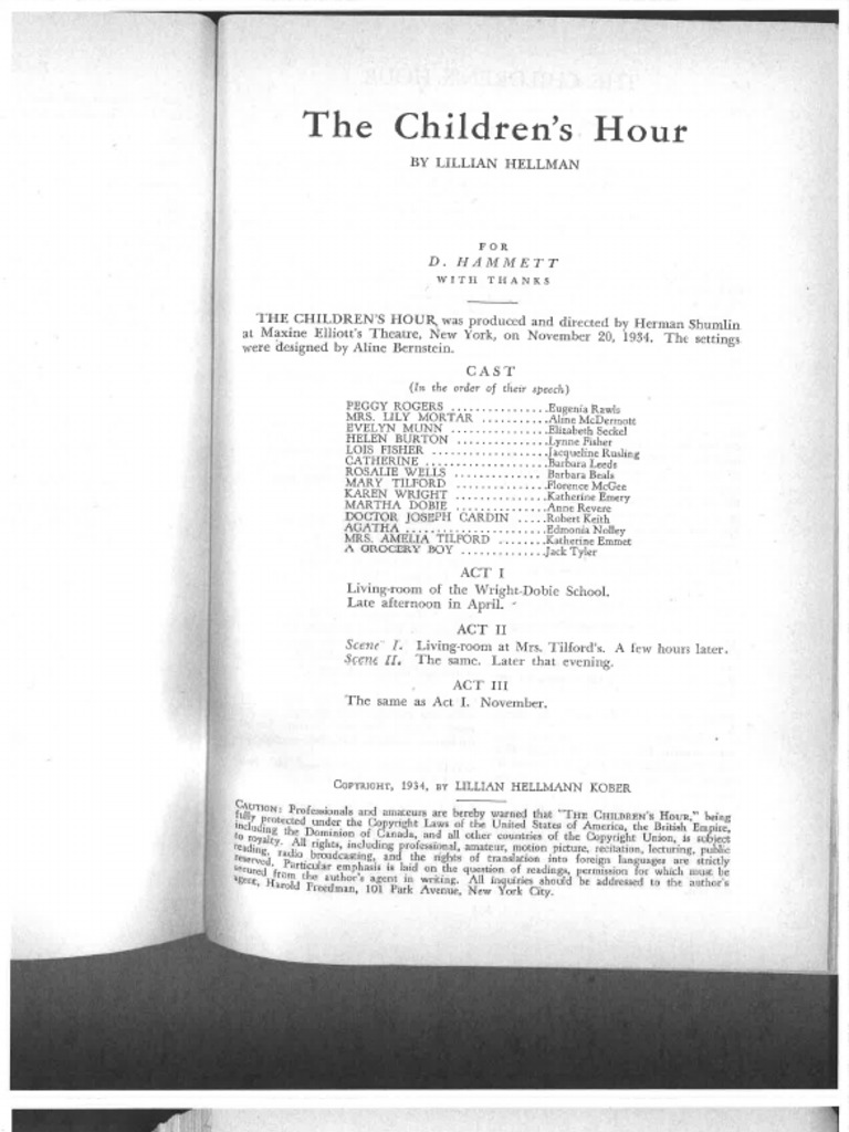 The Children_s Hour Script